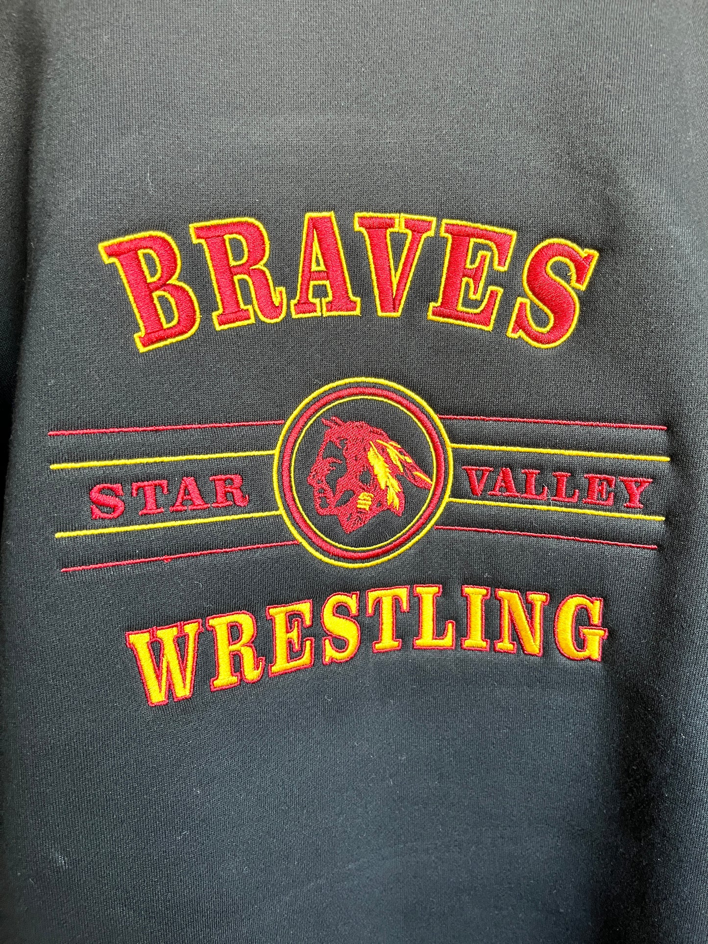 Braves Wrestling Embroidered Heavyweight Hoodie/Crewneck