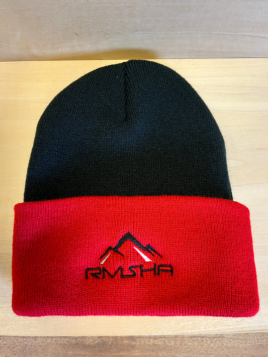 RMSHA Red and Black Cuffed Beanie