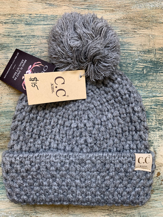 Kid’s Bee Stitch Knit C.C Beanie