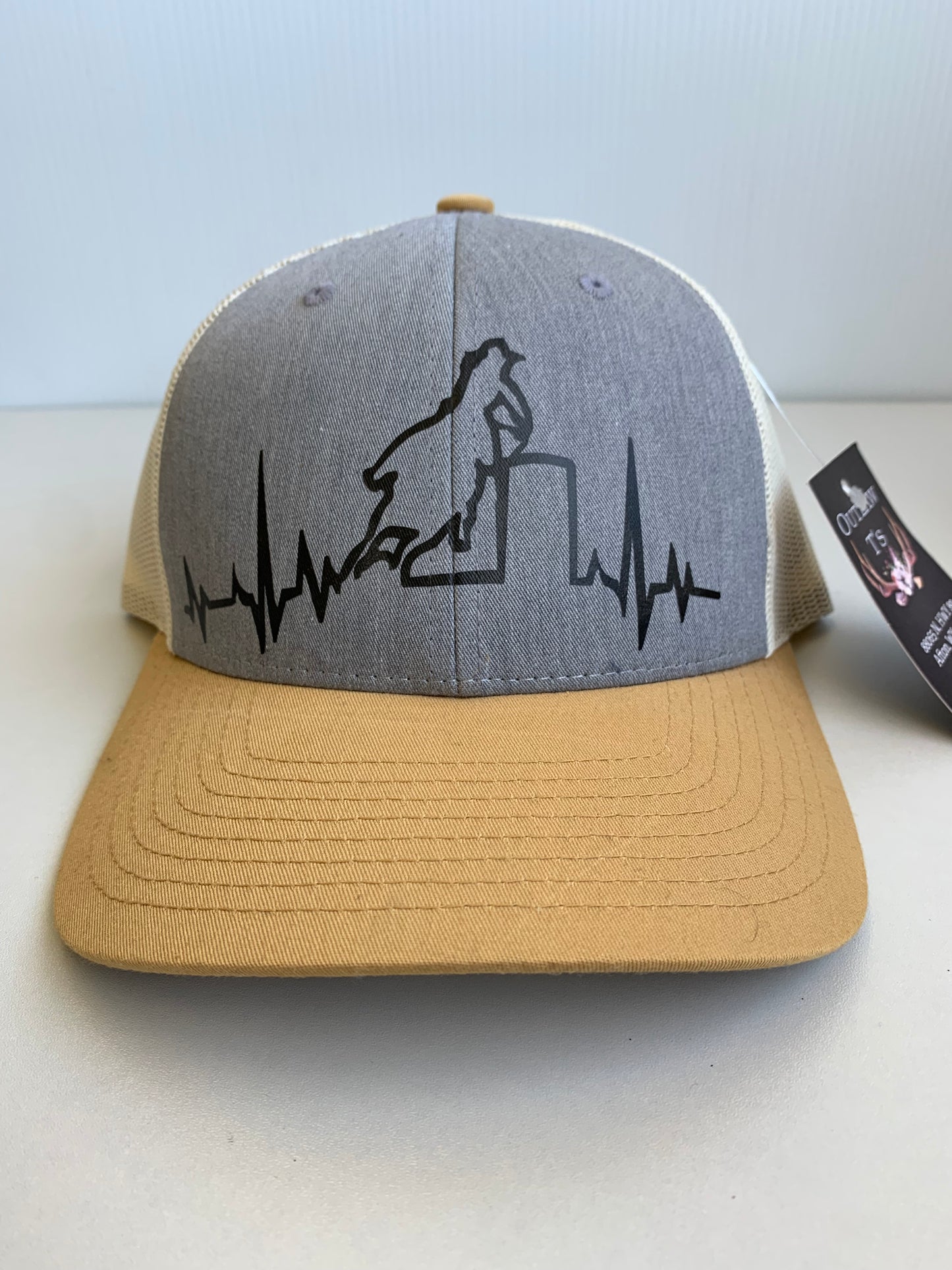 Barrel Racing Heartbeat Vinyl Logo Snapback Adult Trucker Hat
