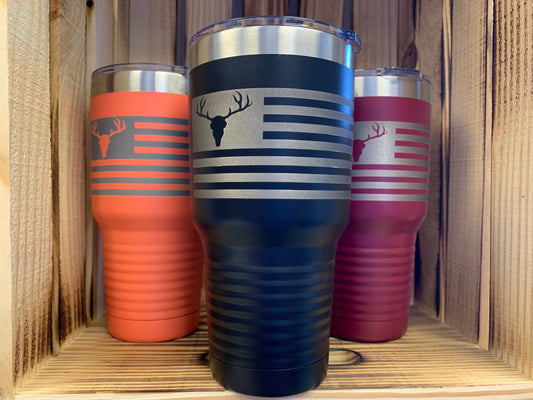 30 oz Elk Flag Stainless Steel Tumbler