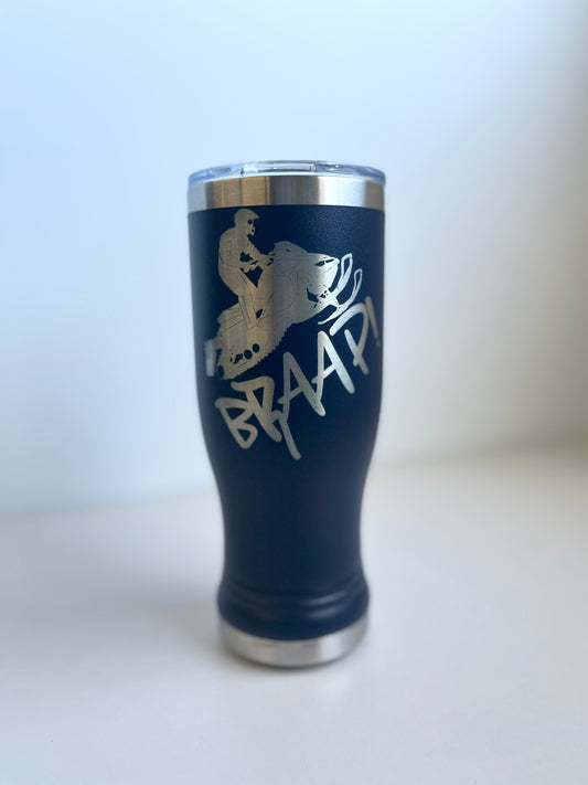 Braap Snowmobile 14oz Pilsner Tumbler