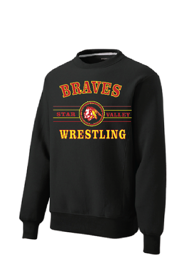Braves Wrestling Embroidered Heavyweight Hoodie/Crewneck