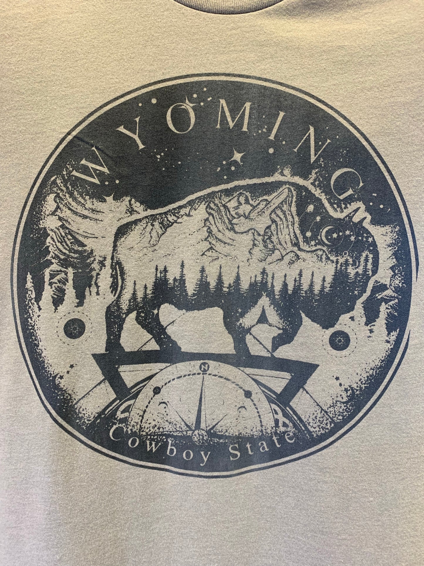Wyoming Cowboy State Buffalo Adult Unisex T-shirt