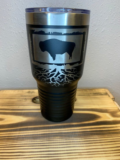 Wyoming Roots Buffalo 30 oz Stainless Steel Tumbler
